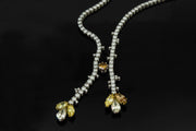 NECKLACE WITH WHITE AND FANCY COLOR DIAMONDS