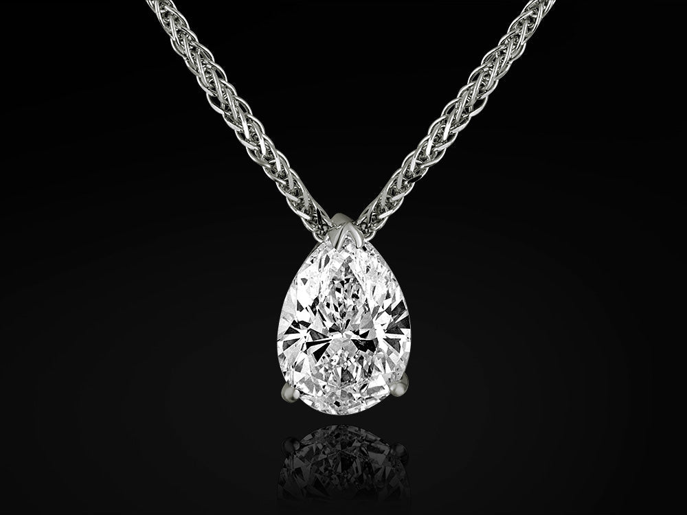 Real Diamonds Round Elenore Jewels Nimble Pear Diamond Pendant, 0.72 at Rs  10500 in Surat