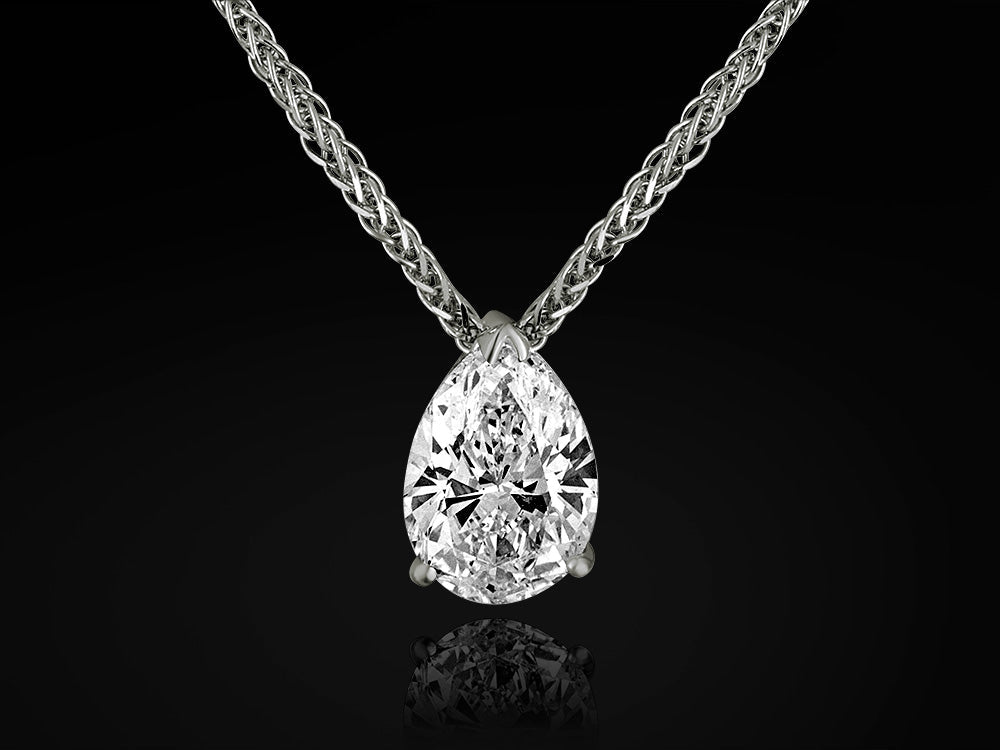 PEAR SHAPED DIAMOND PENDANT - Main Image